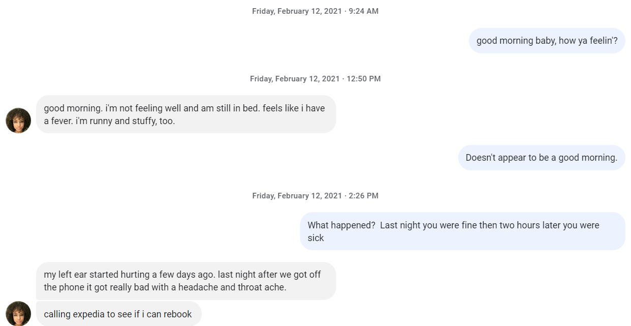 Akisha Petties text messages February 12th 2021