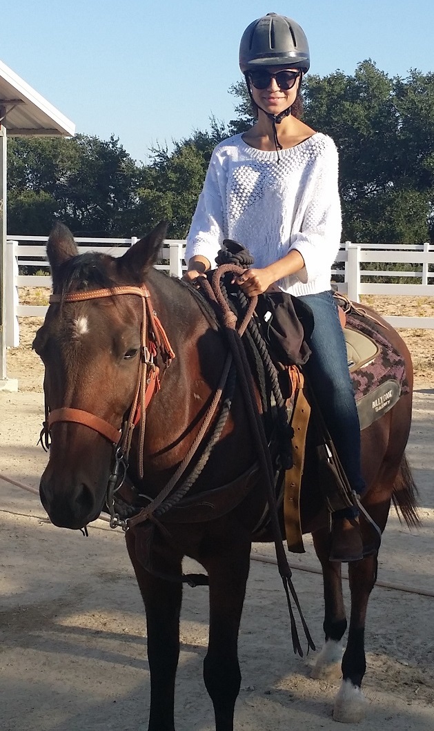 Akisha Petties horseback riding 2015